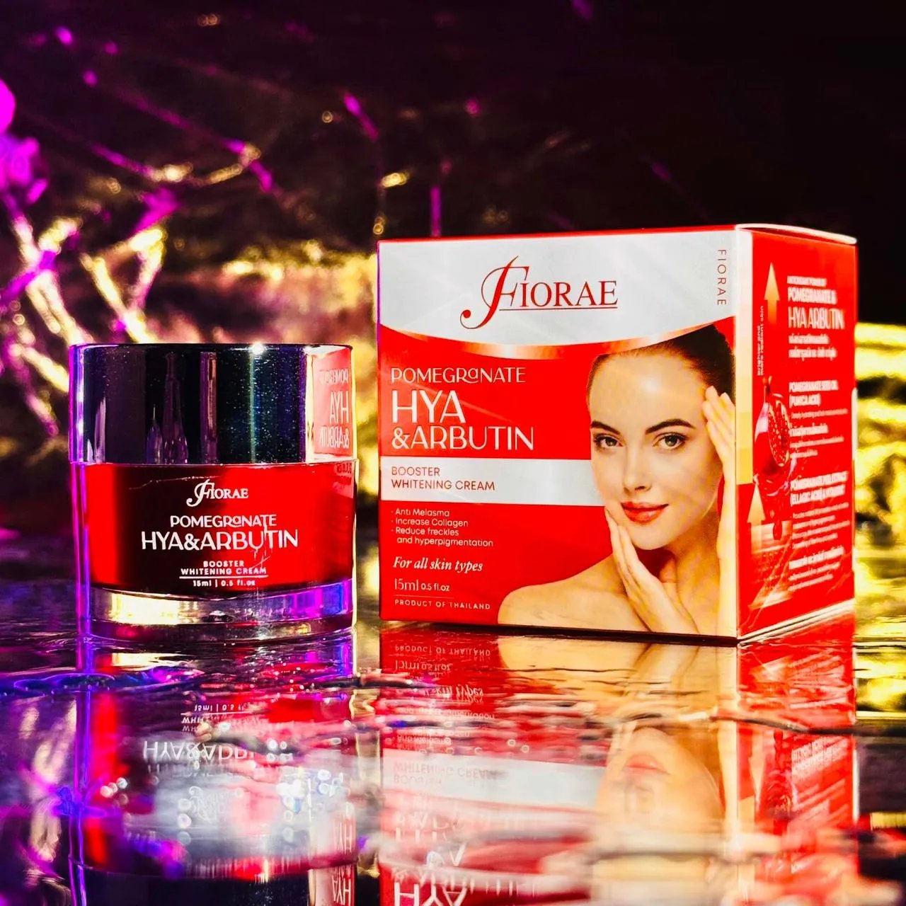 Fiorae-Pomegranate-HYA-Arbutin-Booster-Whitening-Cream Fiorae Pomegranate HYA & Arbutin Booster Whitening Cream. - Image 1