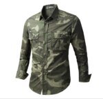 Full sleeves double pocket kemo printed Shirt