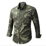 Full sleeves double pocket kemo printed Shirt