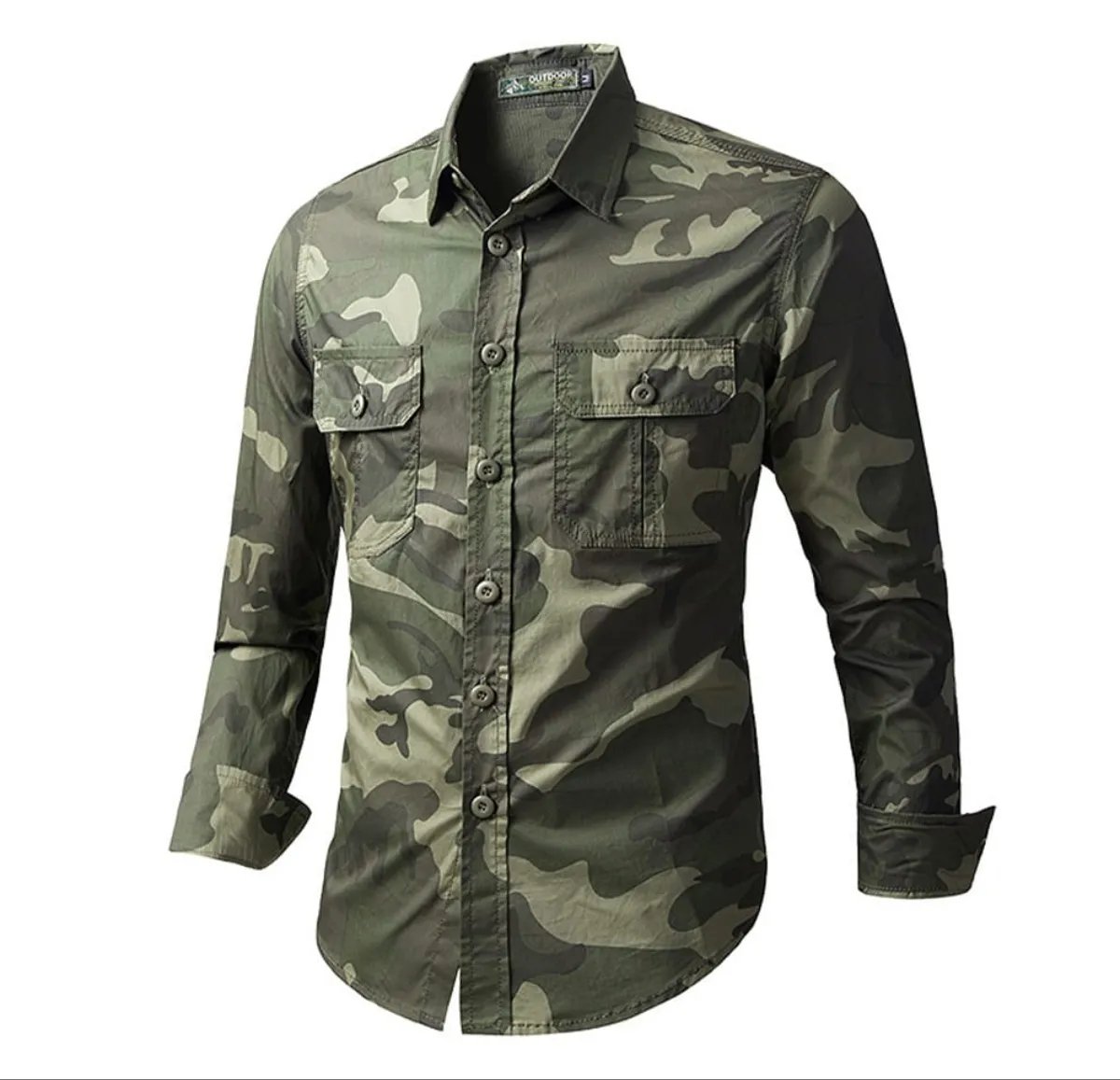 Full-sleeves-double-pocket-kemo-printed-Shirt-4 Full sleeves double pocket kemo printed Shirt - Image 1