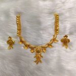 Gold Plated Necklace With Ear Ring