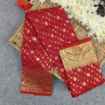 Half Silk Jamdani Saree (Off-White, Red, Purple, Lemon, Light Purple) - Image 2