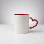 Heart Color Round Handle Coffee, Tea, Water Mug, Add Photo Text Logo Picture Image - Image 2