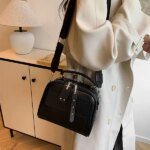 High end ladies' handbag multi-layer large capacity commuting bag(Black) - Image 3