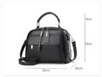High end ladies' handbag multi-layer large capacity commuting bag(Black) - Image 6