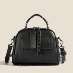 High end ladies' handbag multi-layer large capacity commuting bag(Black) - Image 2