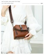 High-quality Messenger Bags For Women Luxury Crossbody Shoulder Bags Female(Brown) - Image 4