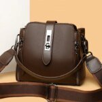 High-quality Messenger Bags For Women Luxury Crossbody Shoulder Bags Female(Coffee) - Image 3