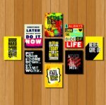 Home Decor 9pcs PVC Calligraphy Wallboard For Home & Office Decoration - Image 2