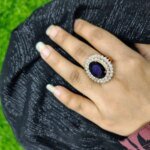 Imperial Violet Crystal Statement Ring - Image 3