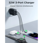 JR-TCF10 32W 2C1A Fast Charger-Black - Image 3