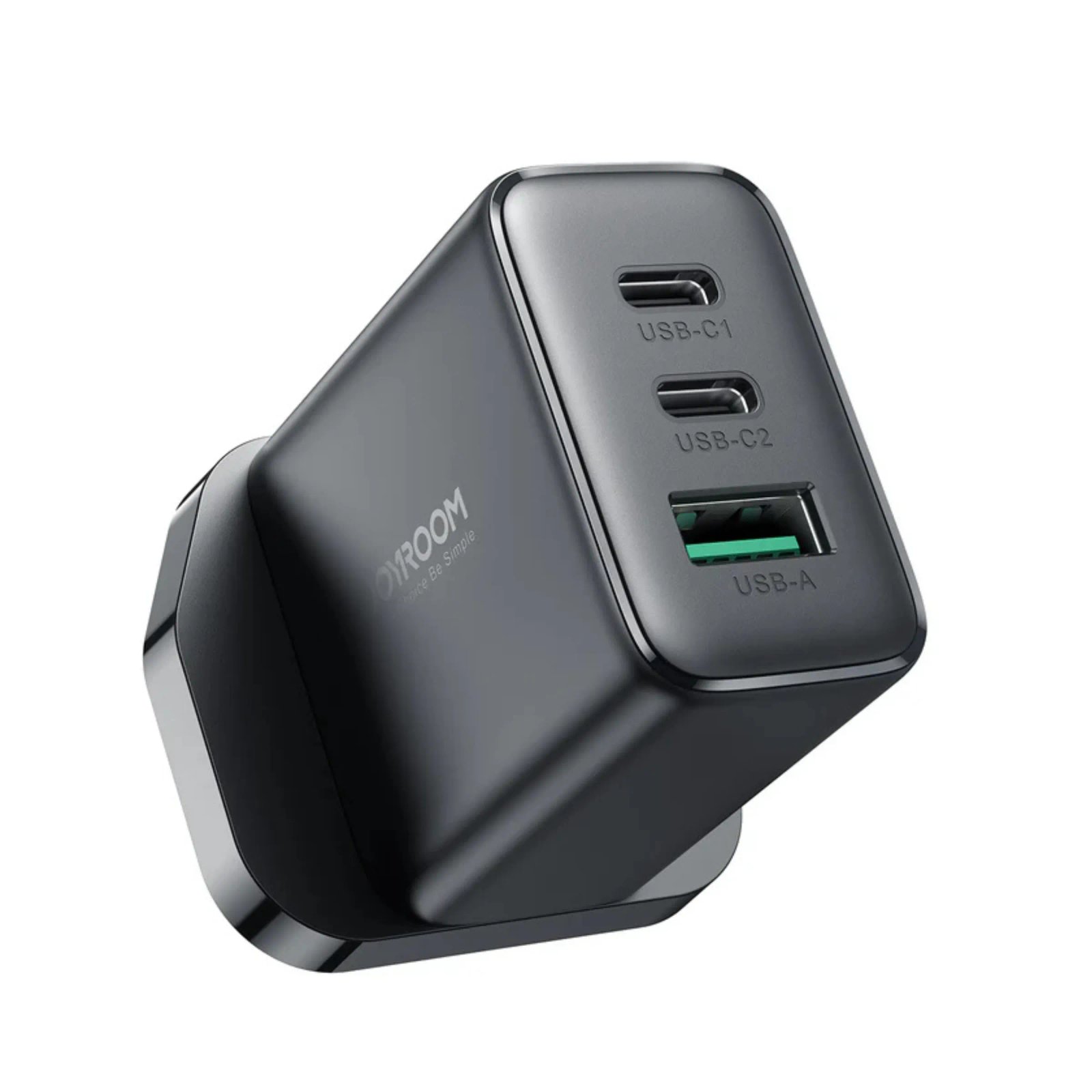 JR-TCF10-32W-2C1A-Fast-Charger-Black JR-TCF10 32W 2C1A Fast Charger-Black - Image 1