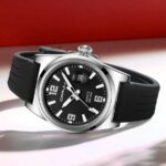 Jam Tangan Pria CRRJU 2025 Anti Air Kasual Olahraga Digital Jam Tangan Anak/Cowok Kalender Silikon Bercahaya - Hitam - Image 3