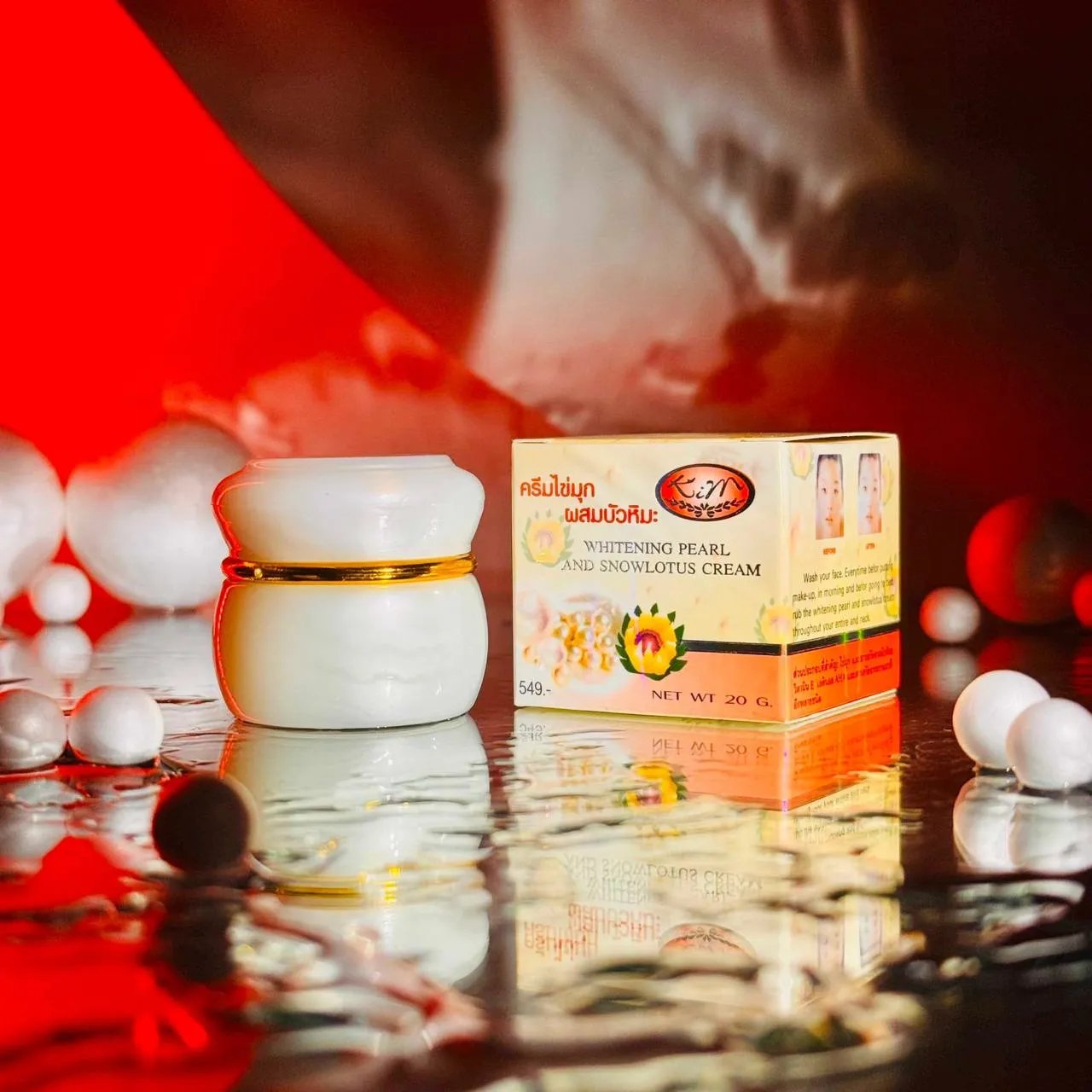 Kim-Whitening-Pearl-Snowlotus-Cream-20g-Authentic Kim Whitening Pearl & Snowlotus Cream -20g Authentic - Image 1