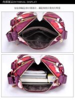 Korean sports travel shoulder bag (Light Maroon) - Image 4