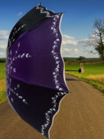 Ladies Fashionable And Elegant Anti Uv Sunshade Print Border Lace Umbrella - Image 11