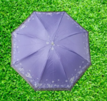 Ladies Fashionable and Elegant Anti UV Sunshade Print Border Lace Umbrella