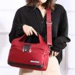 Large Capacity Waterproof Anti-theft Fashion (maroon) - Image 3