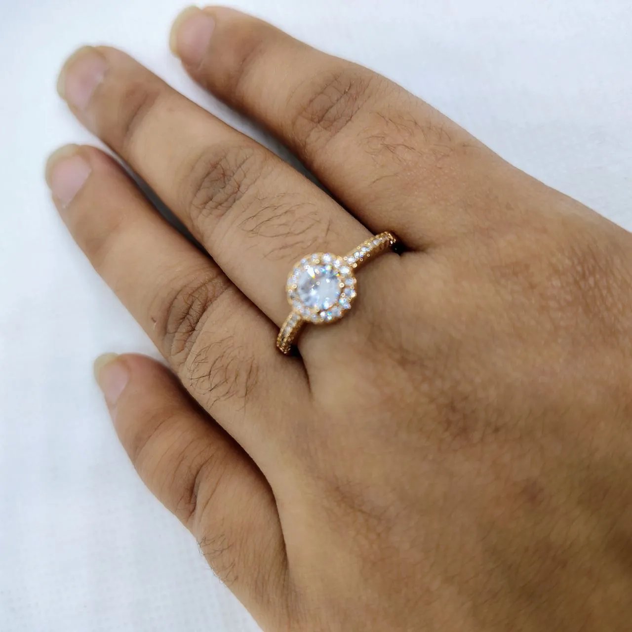 Luminous-Embrace-Brilliant-Center-Stone-with-Twisted-Band-Womens-Ring-2 Luminous Embrace Brilliant Center Stone with Twisted Band Womens Ring - Image 1