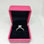 Luminous Embrace  Brilliant Center Stone with Twisted Band Womens Ring