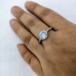 Luminous Embrace  Brilliant Center Stone with Twisted Band Womens Ring - Image 5