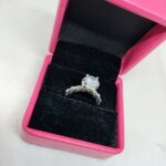 Luminous Embrace  Brilliant Center Stone with Twisted Band Womens Ring - Image 4