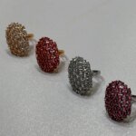 Luxury Crystal Cluster Cocktail Ring - Image 4