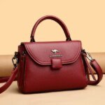 Luxury Designer Fashion High Quality Leather Kangaroo Handbag - Image 2