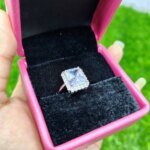 Luxury Emerald Cut Crystal Ring for Women - Image 2