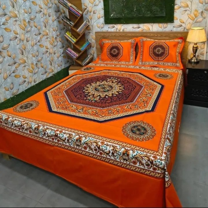 Luxury-Panel-Cotton-Bed-Sheet-10 Luxury Panel Cotton Bed Sheet - Image 1