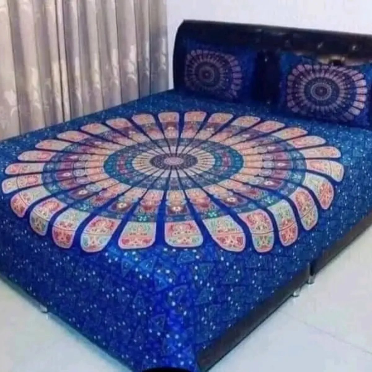 Luxury-Panel-Cotton-Bed-Sheet-11 Luxury Panel Cotton Bed Sheet - Image 1