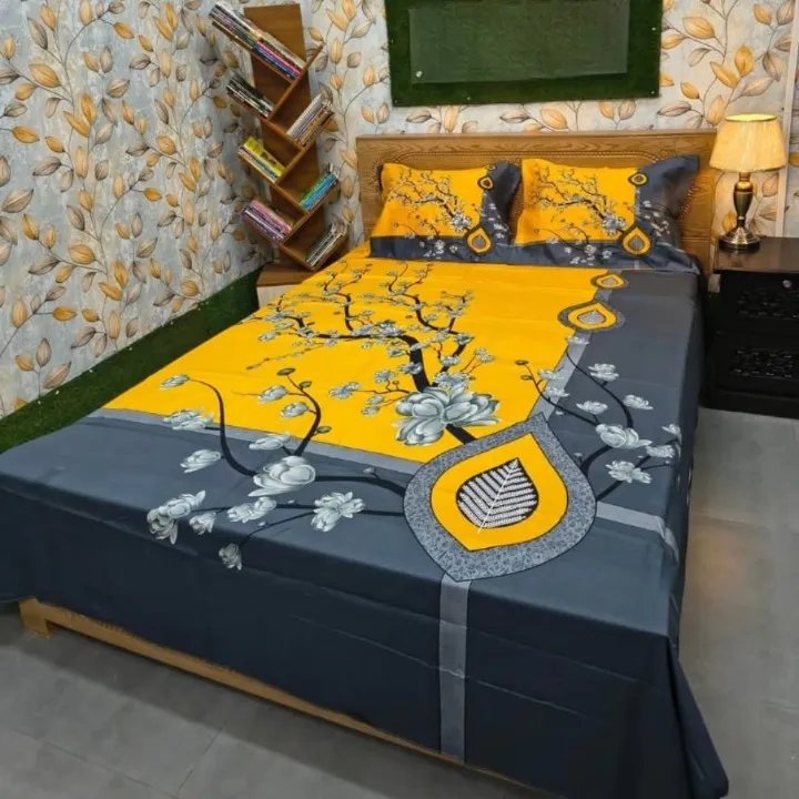 Luxury-Panel-Cotton-Bed-Sheet-21 Luxury Panel Cotton Bed Sheet - Image 1