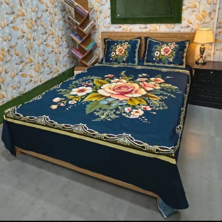 Luxury-Panel-Cotton-Bed-Sheet-7 Luxury Panel Cotton Bed Sheet - Image 1