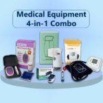 Medical Equipment 4-in-1 Combo Pack with Free Thermometer (Glucose Meter + Nebulizer + BP Monitor + Oximeter) - Image 2