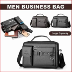Men's Pu Leather Shoulder Bag (Black shape) - Image 5