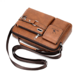 Men's Pu Leather Shoulder Bag (brown) - Image 3