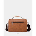 Men's Pu Leather Shoulder Bag (brown) - Image 5