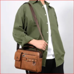 Men's Pu Leather Shoulder Bag (brown) - Image 6
