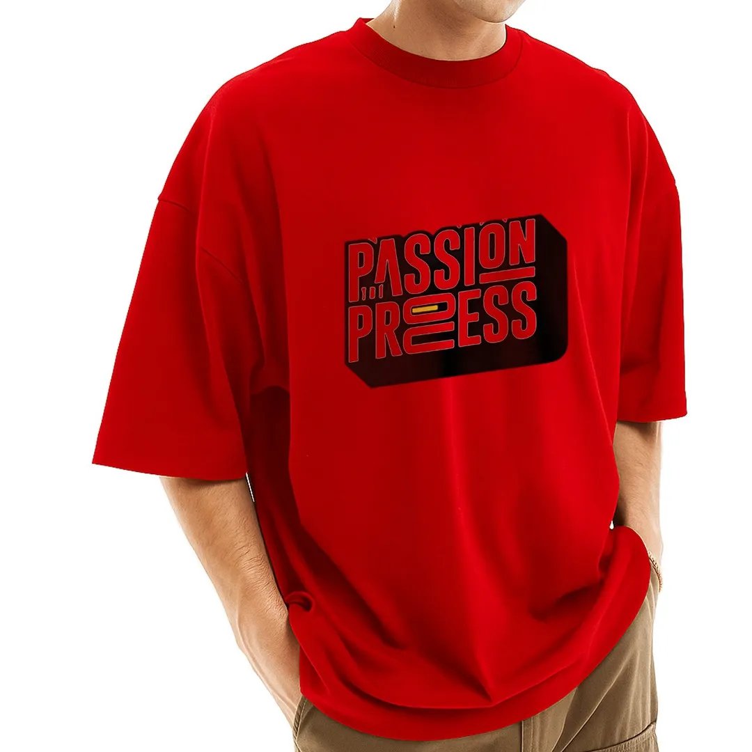 Mens-Stylish-Drop-Shoulder-Red-24 Men's Stylish Drop Shoulder (Red) - Image 1