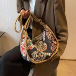 Messenger Shoulder Tide Bag ( black brown color ) - Image 2