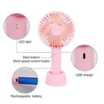 Mini Fan Very Stylish Rechargeable Hand Fan Usb Lithium Battery - Charger Fan - Image 5