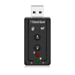 Mini USB 2.0 3D Virtual 480Mbps External 7.1 Channel Audio Sound Card Adapter- black - Image 3