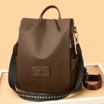 New Texture Oxford Cloth Women’s Backpack (Coffee) - Image 2