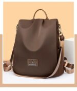 New Texture Oxford Cloth Women’s Backpack (Coffee) - Image 6