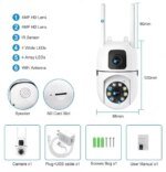 New V380 Mini Indoor PTZ Dual Lens Camera 4MP HD Smart Home WiFi Security for Baby Monitor Indoor Network Dual Lens Camera - Image 6