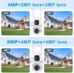 New V380 Mini Indoor PTZ Dual Lens Camera 4MP HD Smart Home WiFi Security for Baby Monitor Indoor Network Dual Lens Camera - Image 8