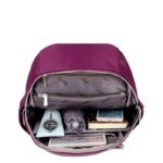 Nylon Backpack Durable Waterproof Casual Shoulder Bag (purple) - Image 3