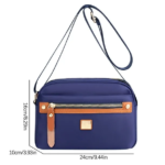 Nylon Fashion Cross-body Bag Lightweight Portable Shoulder Bag (Royal blue) - Image 3