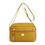 Nylon Fashion Cross-body Bag Lightweight Portable Shoulder Bag (golden) - Image 2