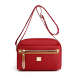 Nylon Fashion Cross-body Bag Lightweight Portable Shoulder Bag (maroon)